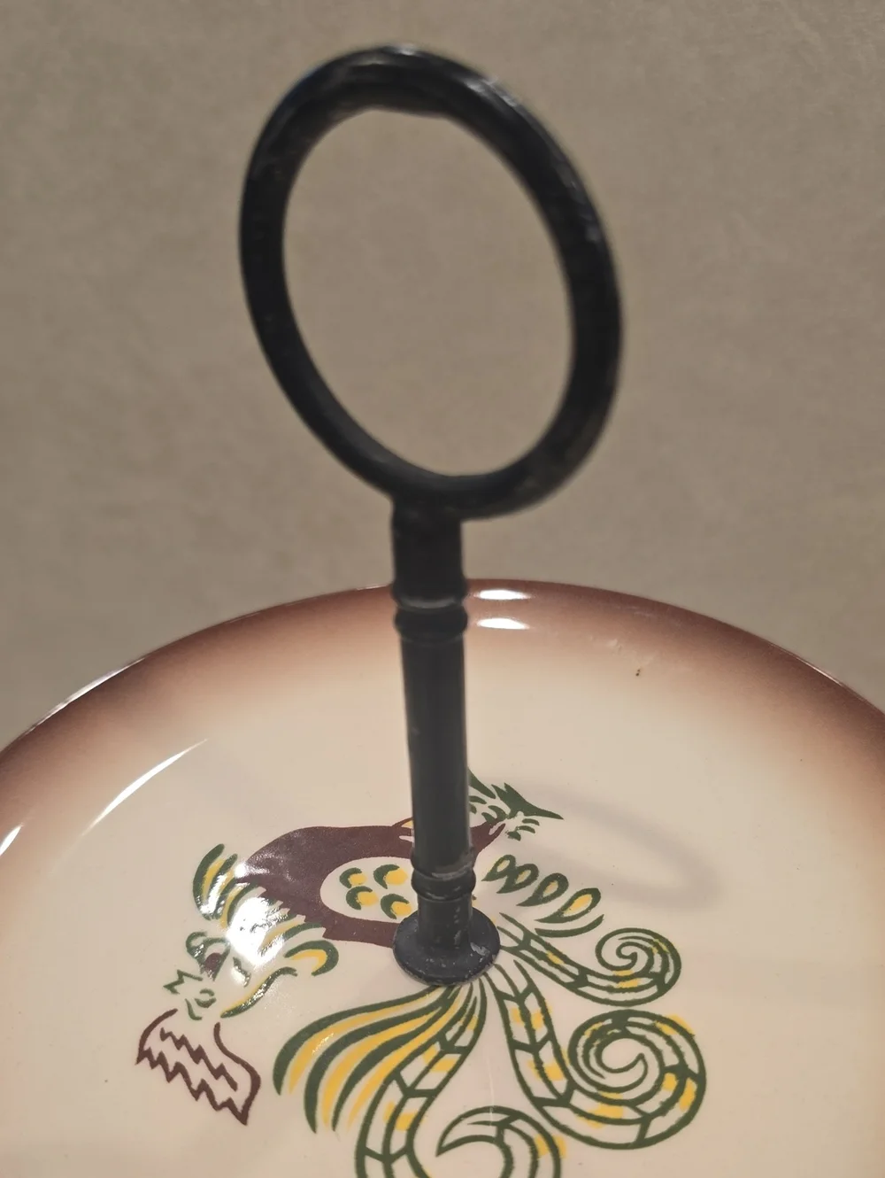 Brock of California Three Tiered Chanticleer Rooster Serving Stand